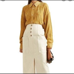 Isabel Marant Mustard Corduroy Shirt. SZ FR 36.